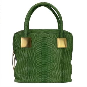 SANG A, Green, Python Leather, River Tote Bag, Made in Italy, Rare - w/ dust bag